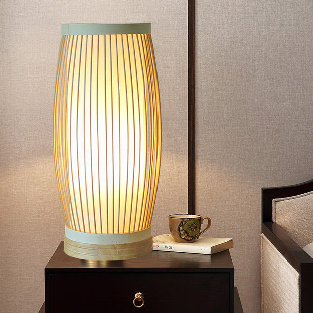 Bamboo bedside table lamp