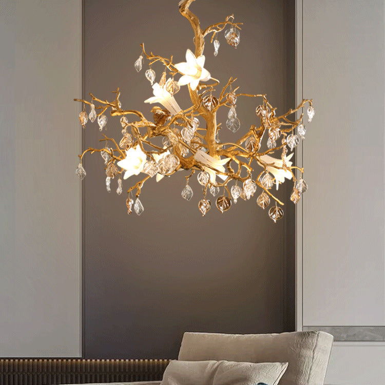 Copper Branch Chandelier Creative Crystal Chandelier