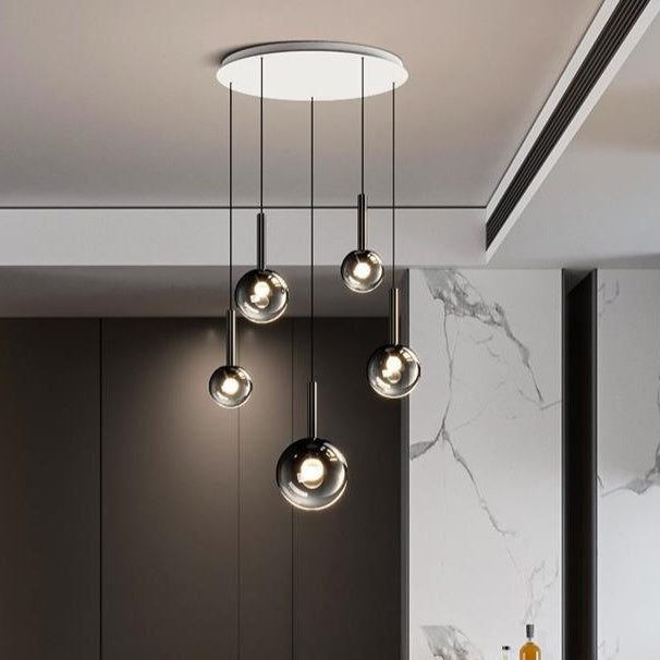 High-grade Empty Chandelier Rotating Staircase Long Chandelier