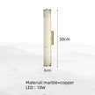Luxury Cylindrical Natural Marble LED Wall Sconces - Elegant Art Deco Lighting for Dining Rooms and Bedrooms