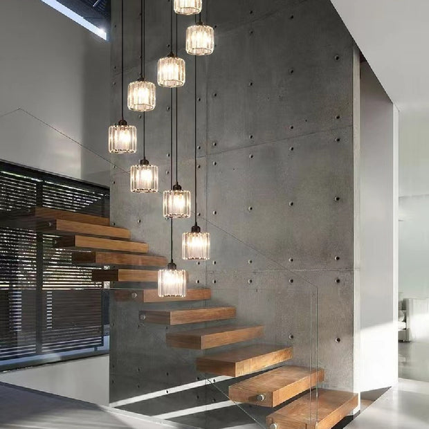 Creative Personality Light Luxury Staircase Chandelier