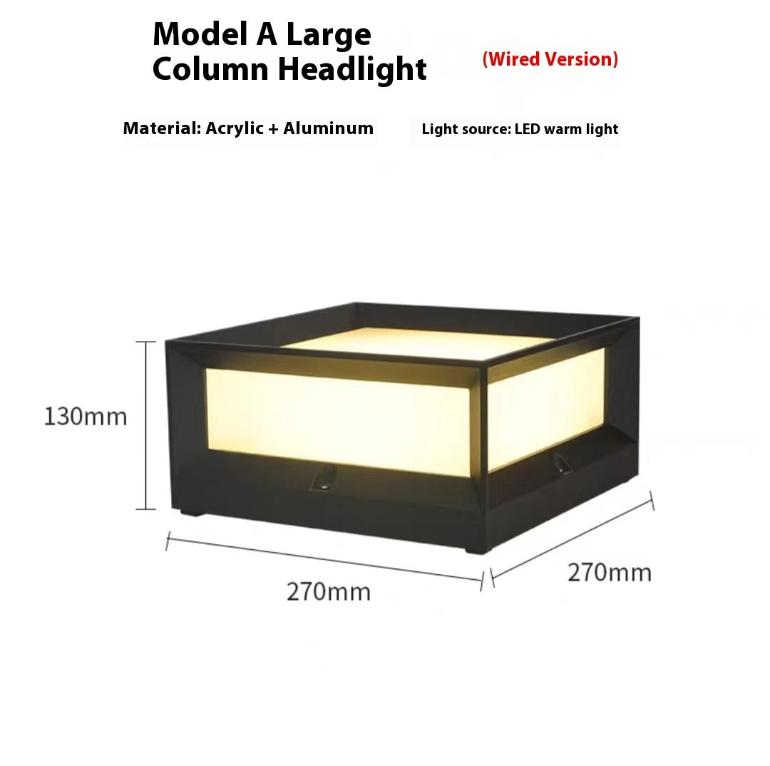 LED Outdoor Waterproof Solar Column Light Door Wall