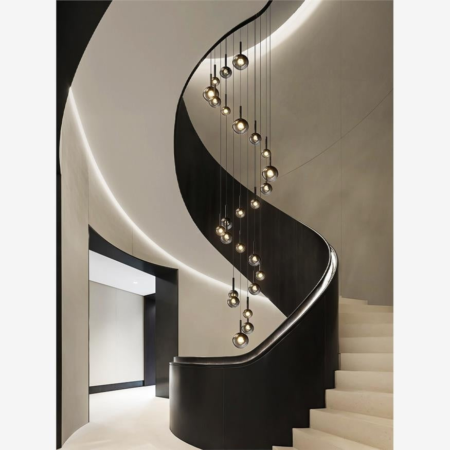 High-grade Empty Chandelier Rotating Staircase Long Chandelier