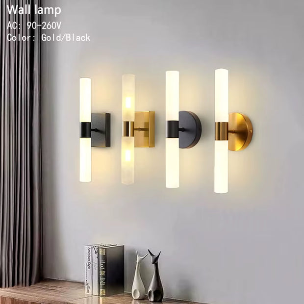 Home Decor LED Wall Lamp 90~260V White Glass Lamps Is Used for Bedside Corridor Mirror Side Stairs TV Wall Decorative Wall Light