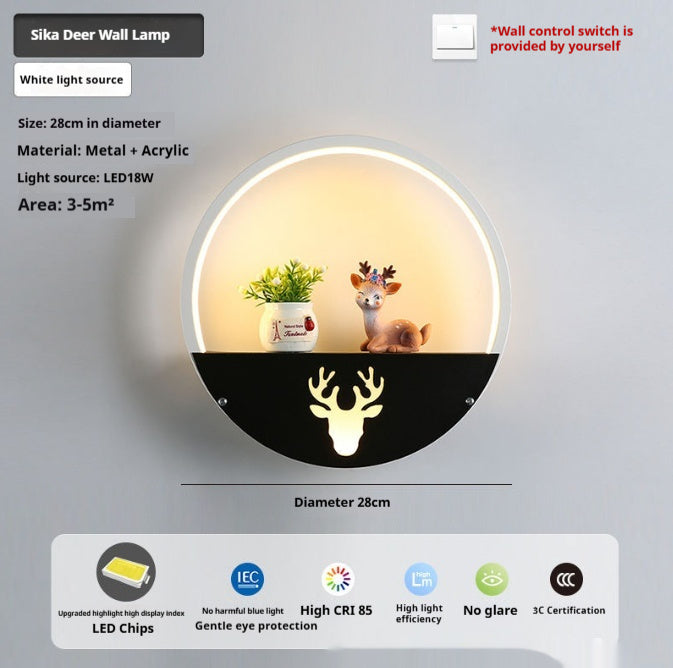 LED Bedside Bedroom Modern Minimalist Creative Wall Light