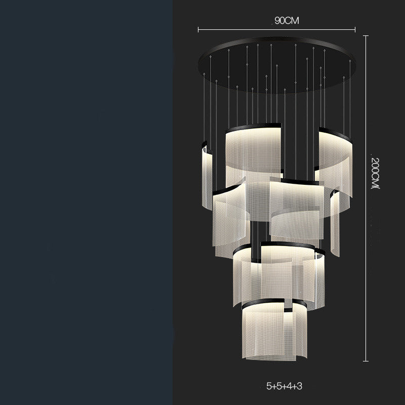 Villa Duplex Large Chandelier Living Room & Staircase