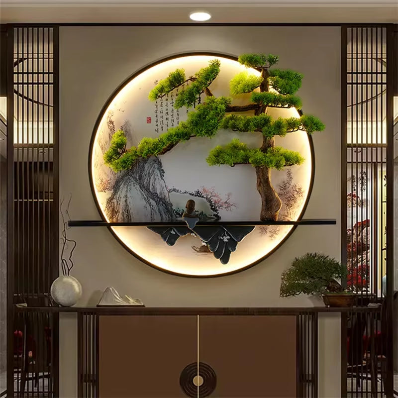 APRIL Modern LED Wall Picture Light - Elegant Chinese Landscape Mural Sconce for Home, Bedroom, and Study
