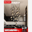 High-grade Empty Chandelier Rotating Staircase Long Chandelier
