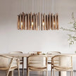 Exquisite Retro Solid Wood LED Pendant Chandelier - Perfect for Dining Rooms and Kitchens