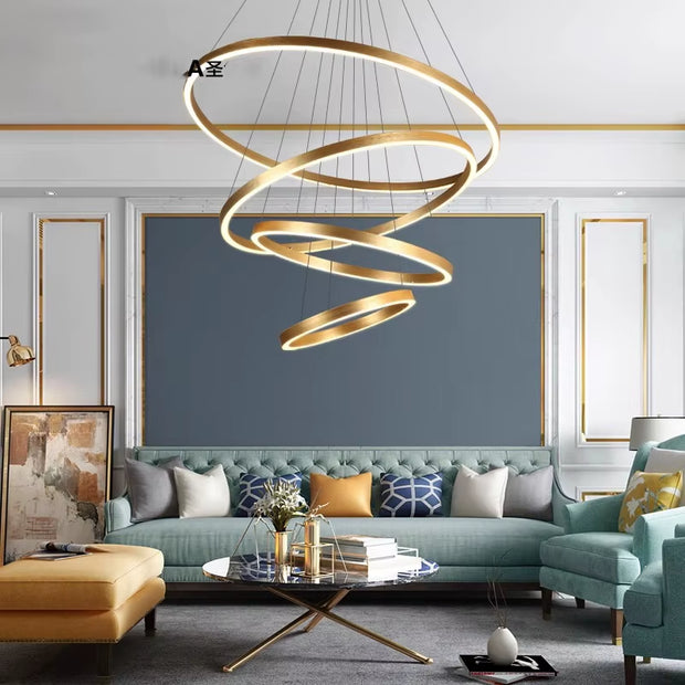 Stunning Nordic Stainless Steel Pendant Chandelier - Elevate Your Indoor Dining and Living Spaces with Art Deco Elegance