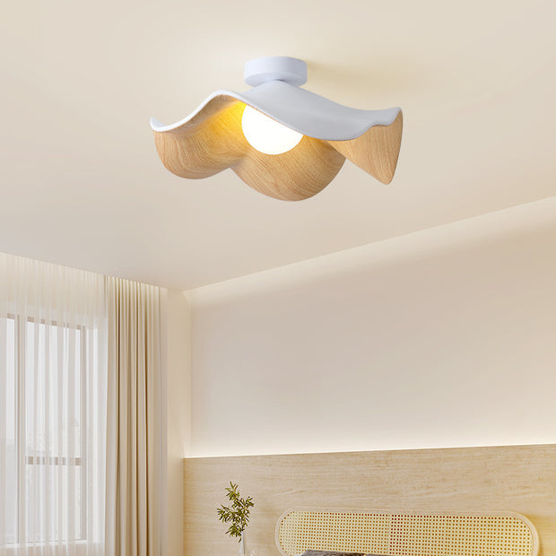 Modern Minimalist Walnut Grain Color Room Eye Protection Ceiling Lamp