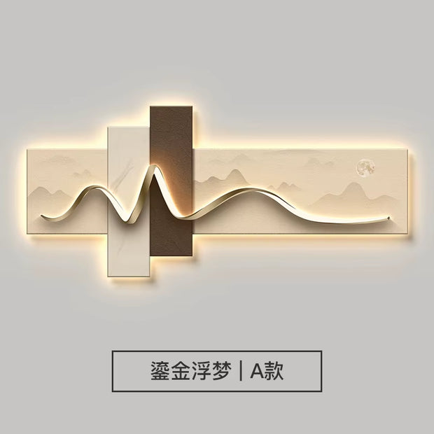 Modern Minimalist LED Ambient Light Painting for Luxury Living Room Decor