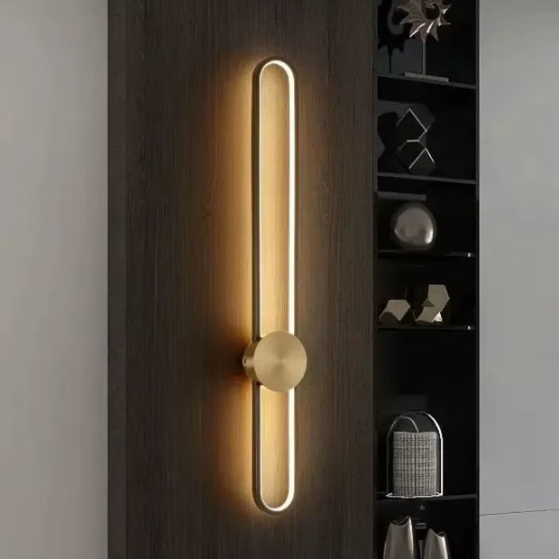 Illuminate Your Space with the Modern Gold Sconce LED Long Wall Light - Perfect for Bedrooms and Living Rooms!