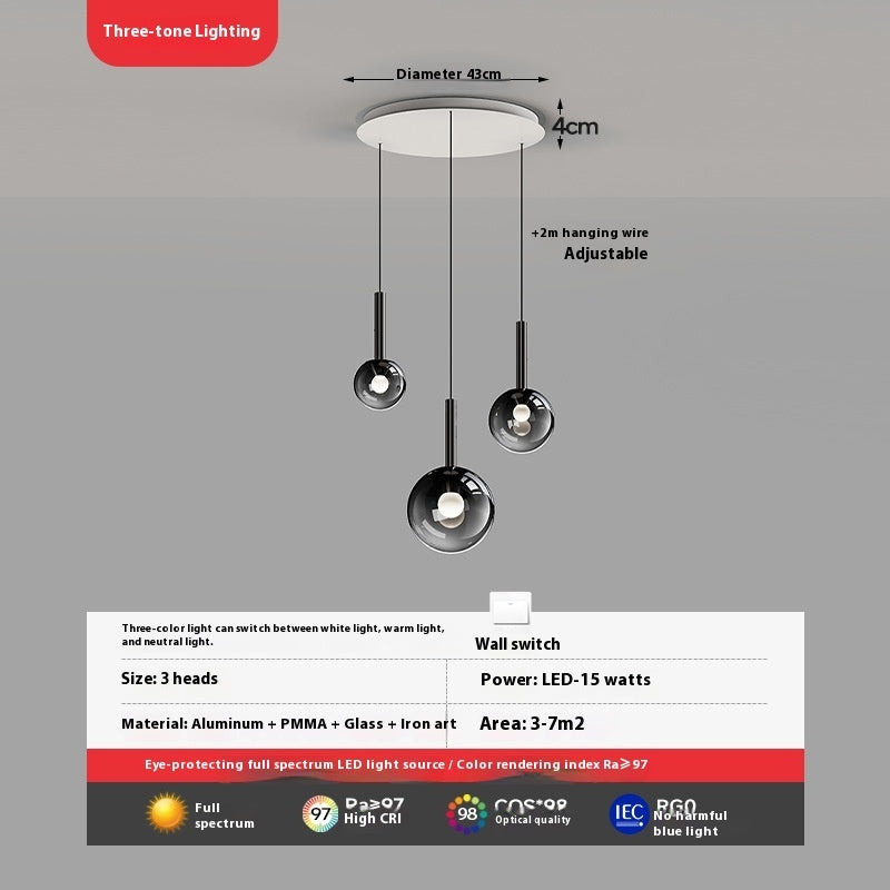 High-grade Empty Chandelier Rotating Staircase Long Chandelier