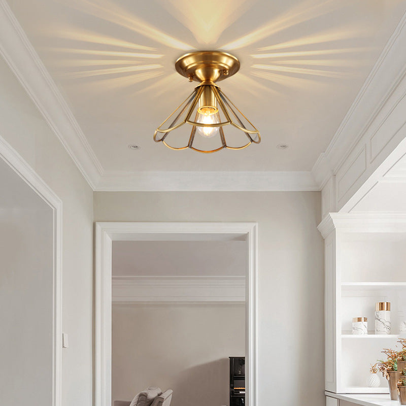 Minimalist Creative Pure Copper Ceiling Lamp