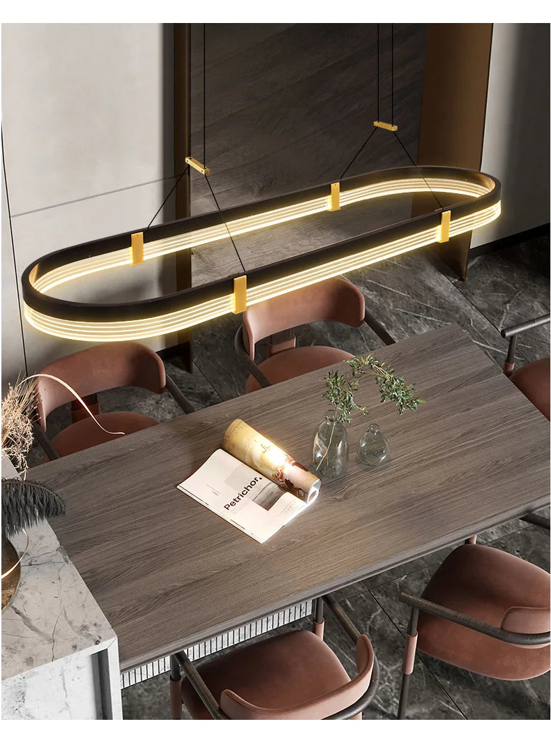 Restaurant lamp creative personality designer art bar dining room light modern minimalist kitchen long dining table chandelier