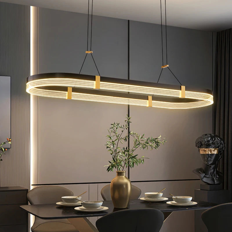 Restaurant lamp creative personality designer art bar dining room light modern minimalist kitchen long dining table chandelier