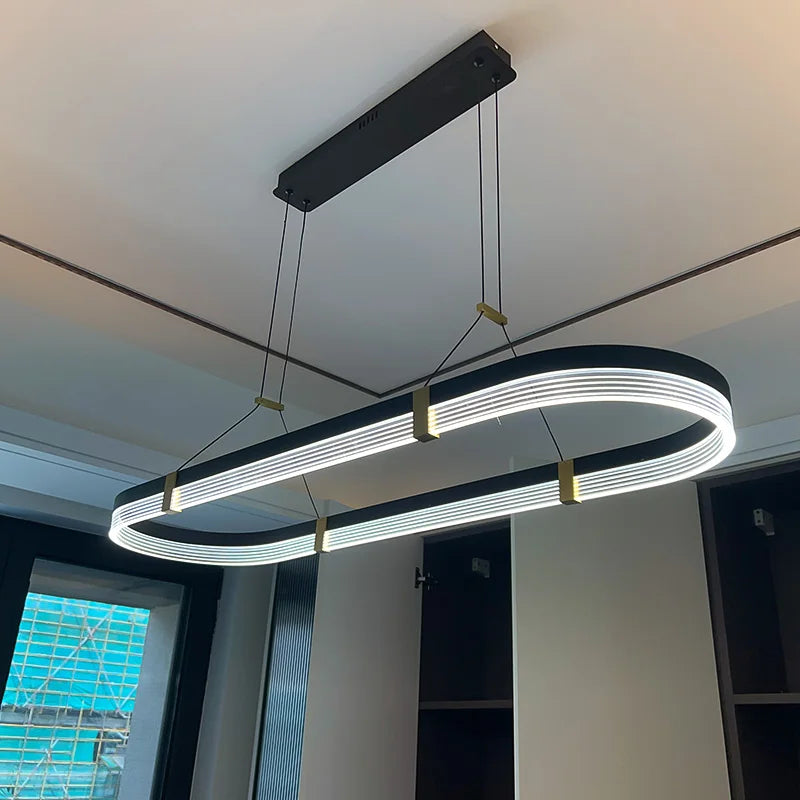 Restaurant lamp creative personality designer art bar dining room light modern minimalist kitchen long dining table chandelier