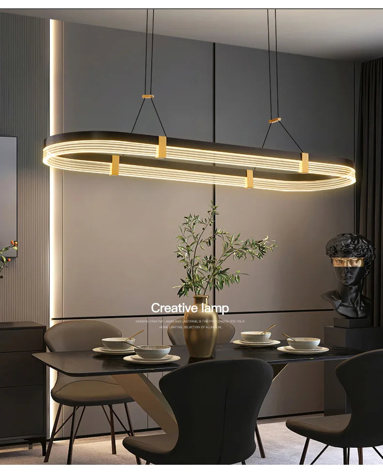 Restaurant lamp creative personality designer art bar dining room light modern minimalist kitchen long dining table chandelier