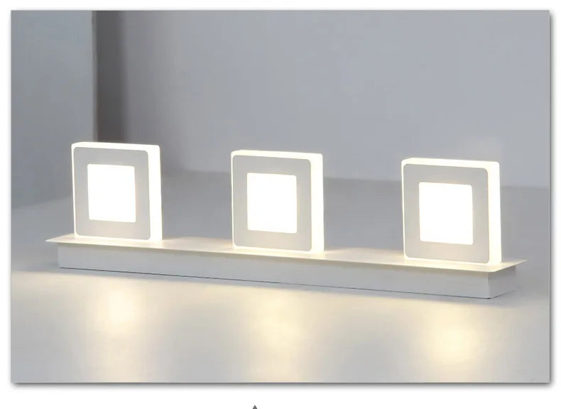 Modern Stair Led Wall Lamp Kitchen Bathroom Mirror Light Fixture Decor Bedroom Home Lighting White Metal Acrylic Sconce 110-220V