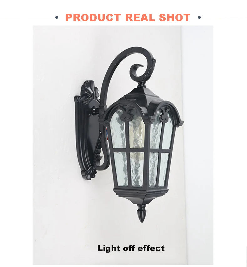European Style Roman Outdoor Wall Lamp LED Retro Garden Lighting for Residential Villa Door