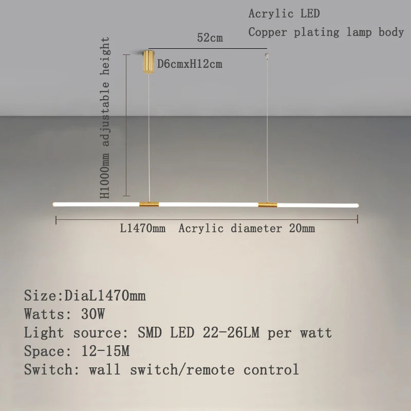 Led Pendant Light Kitchen Lighting Modern Chandeliers For Dining Room Dining Table Led Pendant Lamp Bronze Lustre App/Remote