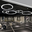 Modern Iron Art Circle Pendant Lights Minimalism Black White Metal Led Ring Light Office Living Room Decor Hanging Lamp Fixtures