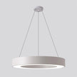 Modern Iron Art Circle Pendant Lights Minimalism Black White Metal Led Ring Light Office Living Room Decor Hanging Lamp Fixtures