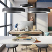 Modern Iron Art Circle Pendant Lights Minimalism Black White Metal Led Ring Light Office Living Room Decor Hanging Lamp Fixtures