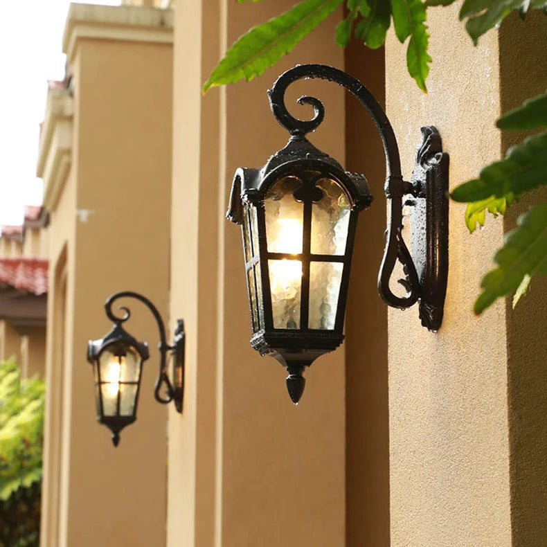 European Style Roman Outdoor Wall Lamp LED Retro Garden Lighting for Residential Villa Door