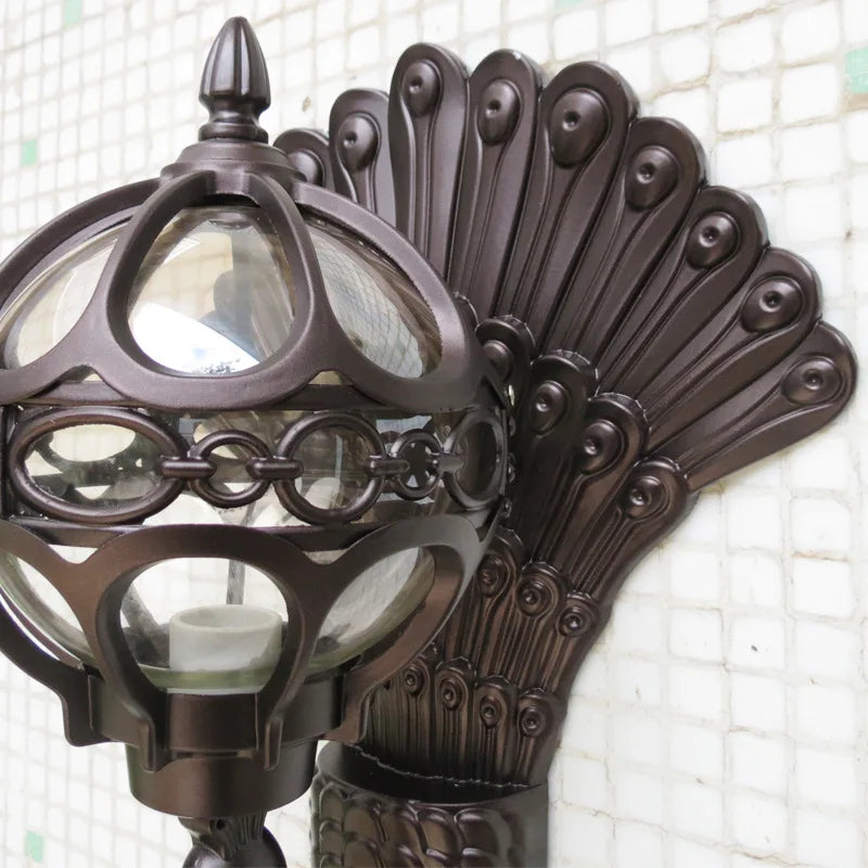 European Style Retro Peacock Wall Lamp Led Hotel Art Wall Lamp Balcony Villa Door Light Suitable For Indoor / Outdoor Lighting