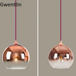 Gold Led Pendant Lights Modern Mirror Glass Hanging Lamp for Living Room Bedroom Kitchen Light Fixtures Suspension Luminaire E27