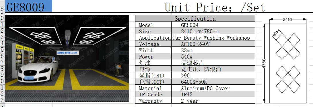 Hot Sales Hexagons Led Lights Individual DIY Factory Supplier Car Showroom 4S Workshop Dropshipping
