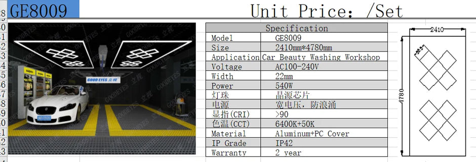 Hot Sales Hexagons Led Lights Individual DIY Factory Supplier Car Showroom 4S Workshop Dropshipping