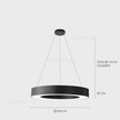 Modern Iron Art Circle Pendant Lights Minimalism Black White Metal Led Ring Light Office Living Room Decor Hanging Lamp Fixtures