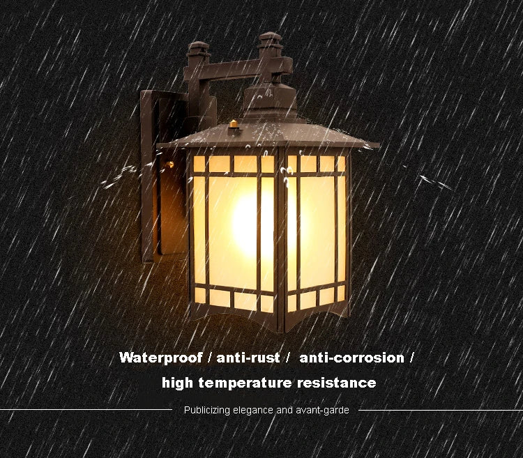 Modern Minimalist Wall Lamp Waterproof Outdoor European Style Courtyard Balcony Lighting for Chinese Corridor Aisle