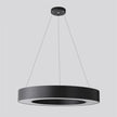 Modern Iron Art Circle Pendant Lights Minimalism Black White Metal Led Ring Light Office Living Room Decor Hanging Lamp Fixtures