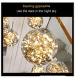 Modern LED Glass Ball Dimmable Chandelier Staircase Lustre Living Room Chandelier Lustre Home Decoration Ceiling Chandelier