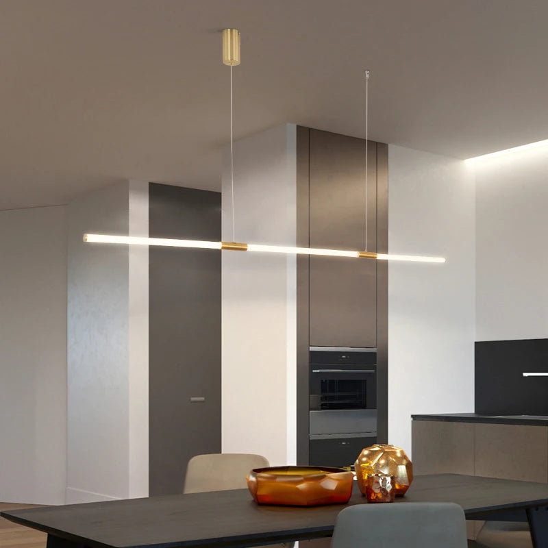 Led Pendant Light Kitchen Lighting Modern Chandeliers For Dining Room Dining Table Led Pendant Lamp Bronze Lustre App/Remote