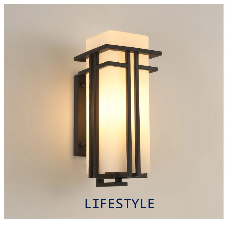 LED Retro Waterproof Wall Lamps European Style Courtyard Porch Light Outdoor Villa Balcony Garden Landscape Lighting Decor