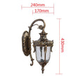 SANDIY Outdoor Wall Light Fixtures Retro Porch Lamp Exterior Nighting Sconce for House Front Door Garage Patio Bronze+Glass E27
