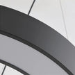 Modern Iron Art Circle Pendant Lights Minimalism Black White Metal Led Ring Light Office Living Room Decor Hanging Lamp Fixtures