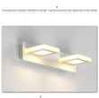 Modern Stair Led Wall Lamp Kitchen Bathroom Mirror Light Fixture Decor Bedroom Home Lighting White Metal Acrylic Sconce 110-220V