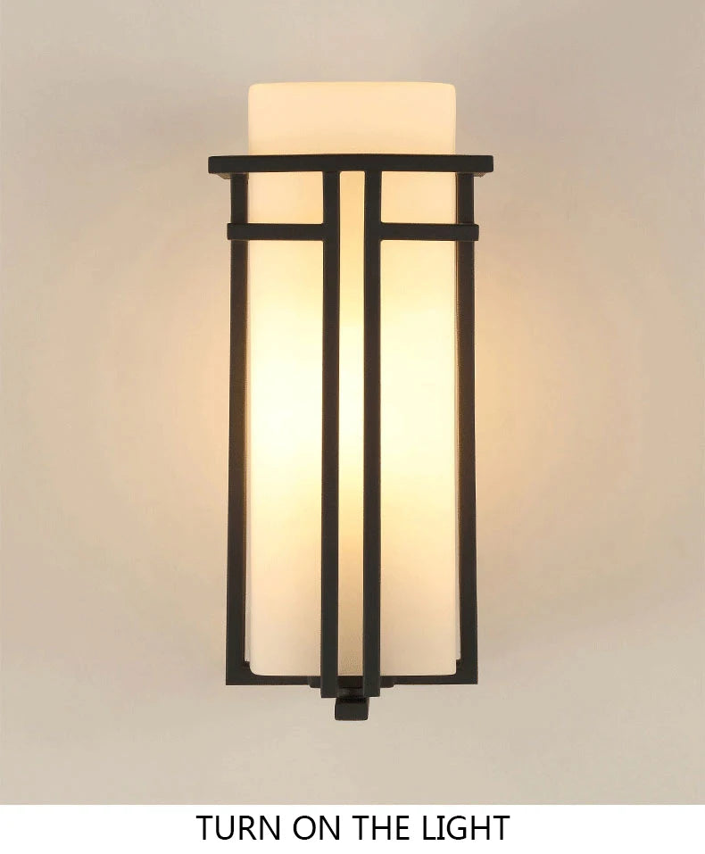 LED Retro Waterproof Wall Lamps European Style Courtyard Porch Light Outdoor Villa Balcony Garden Landscape Lighting Decor