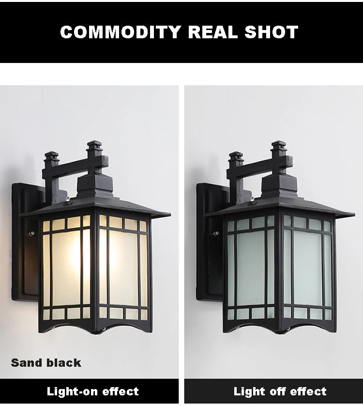 Modern Minimalist Wall Lamp Waterproof Outdoor European Style Courtyard Balcony Lighting for Chinese Corridor Aisle