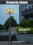 (H≈2.3M)Courtyard Street Lamp Community High Pole Lamp Outdoor Waterproof Lawn Lamp Villa Outdoor Retro Courtyard Lamp Landscape