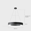 Modern Iron Art Circle Pendant Lights Minimalism Black White Metal Led Ring Light Office Living Room Decor Hanging Lamp Fixtures