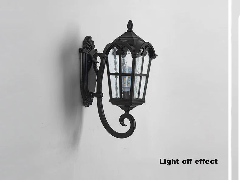 European Style Roman Outdoor Wall Lamp LED Retro Garden Lighting for Residential Villa Door