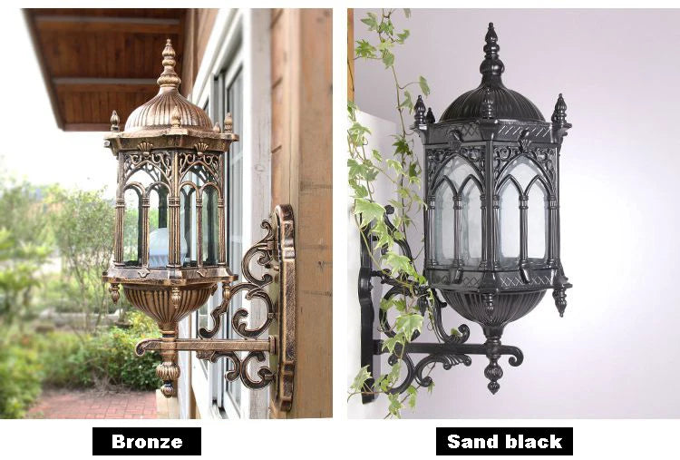 Outdoor Super Bright Wall Lamp Aisle European Style Garden Wall Lamp Waterproof Simple Retro Villa Balcony Corridor Wall Lamp