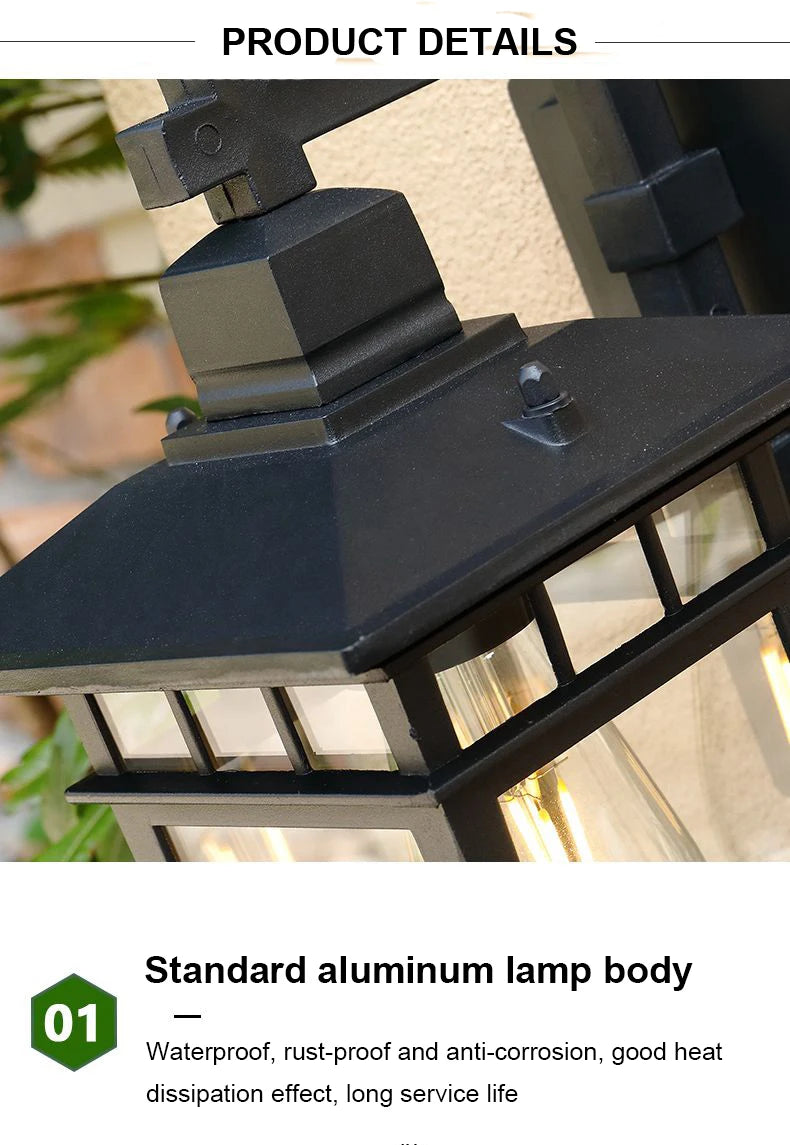 Exterior Wall Lamp Outdoor Lamp Waterproof Garden Lamp Balcony Wall Lamp Stairway Aisle Entrance Door Outdoor Wall Lamp
